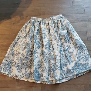 Toile de Juoy Skirt (blue and Beige)